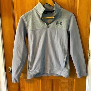 Under Armour Youth Teen Boys Gray Pull over Youth Large, Loose Fit, preowned